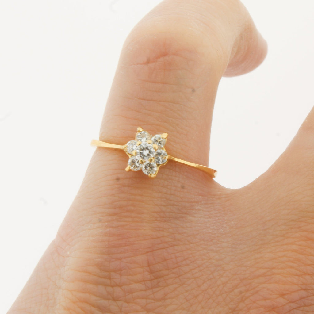 Ring 18 Karaat geel goud voorzien van 0.34ct. tw. natuurlijke diamant