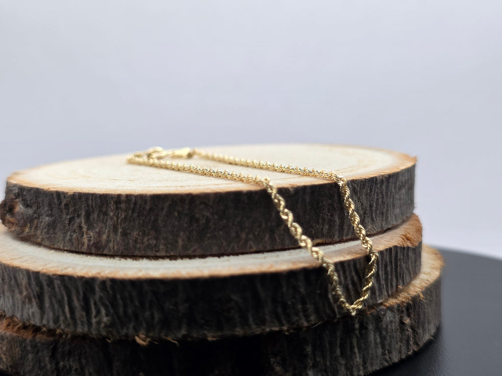 Armband - 18 karaat Geel goud 19 cm (Koord)