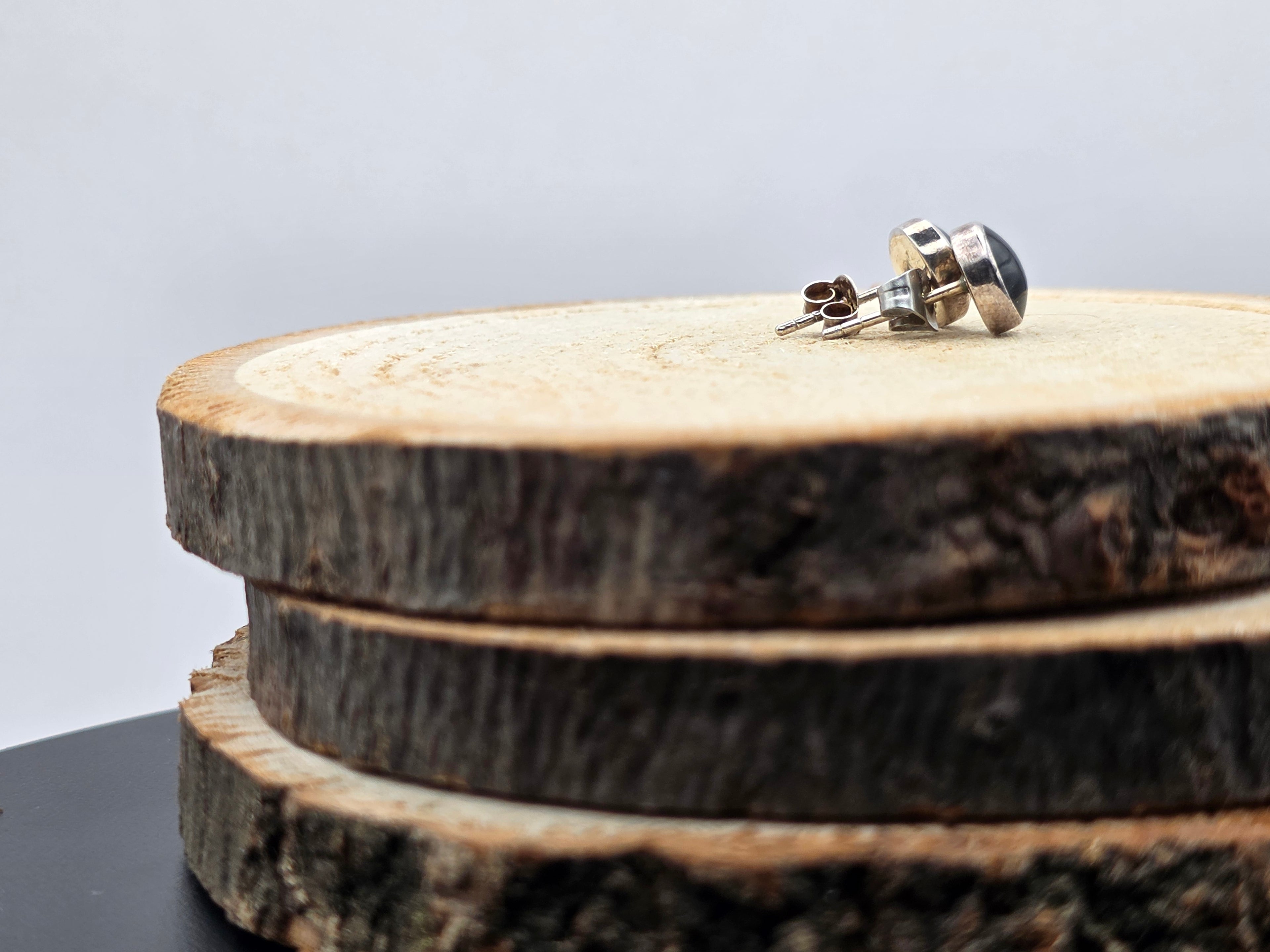 Oorstekers .925 zilver - Onyx