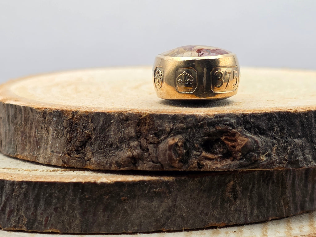 Hanger 9 Karaat - dubbelzijdig Onyx en Kantagaat