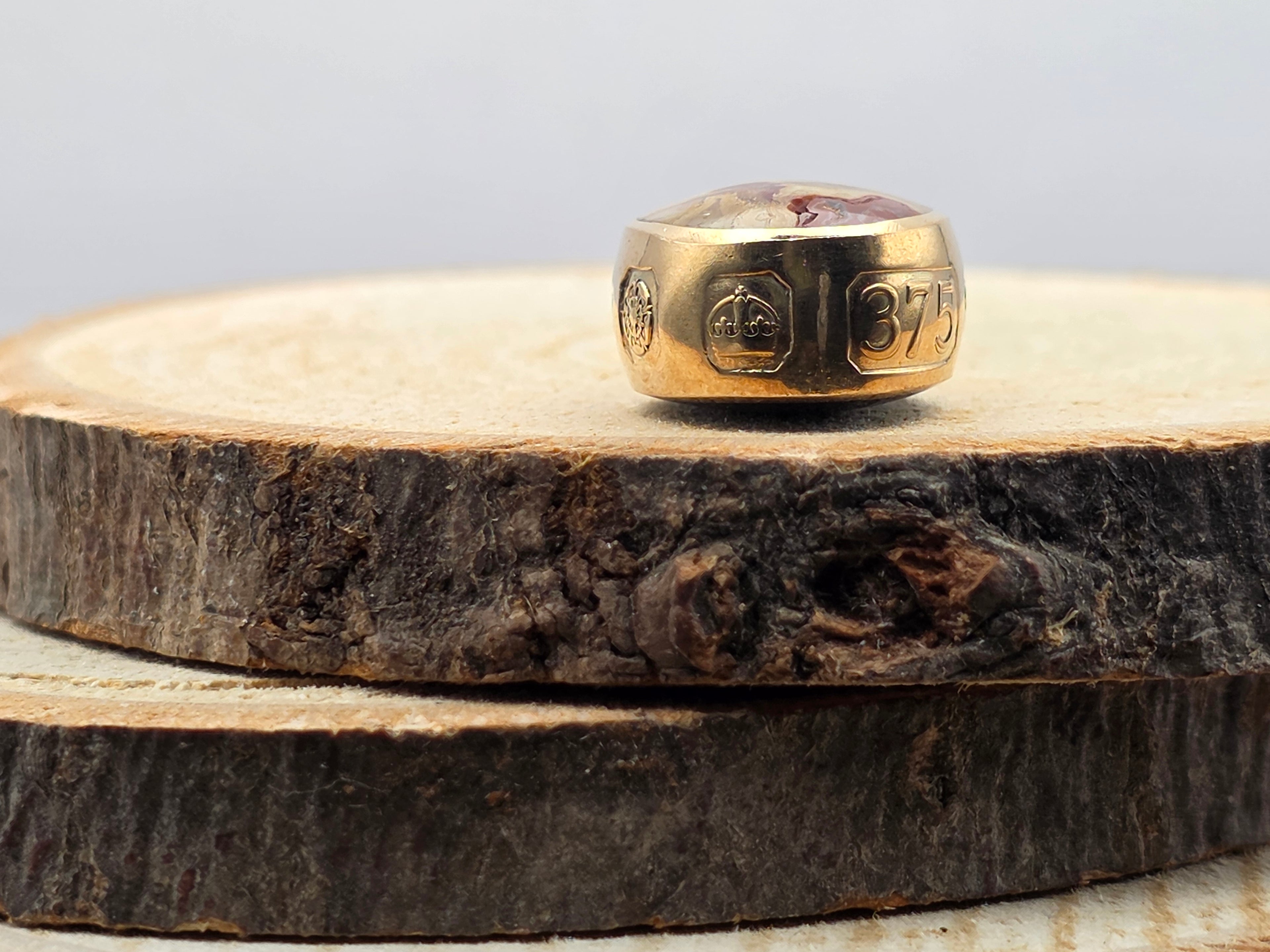 Hanger 9 Karaat - dubbelzijdig Onyx en Kantagaat
