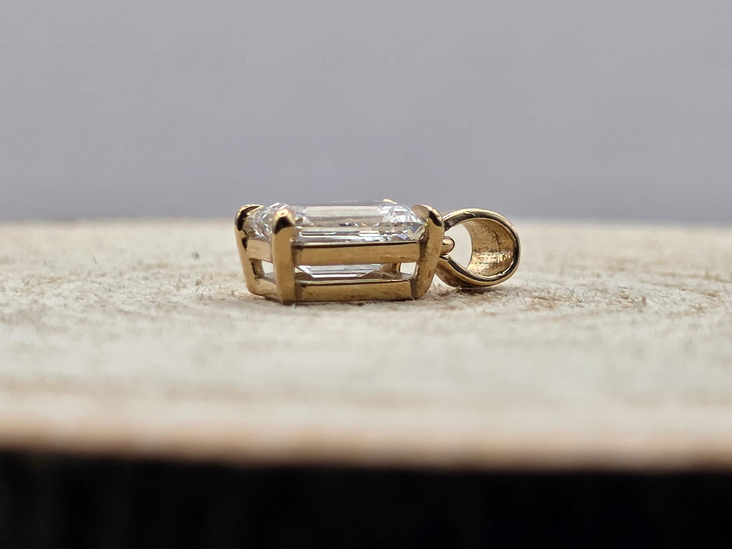 Hanger 14Kt geel goud met 1.07ct Diamant (Labgrown)