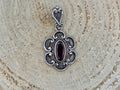 Edwardiaanse hanger met Amethyst uit  .835 Zilver