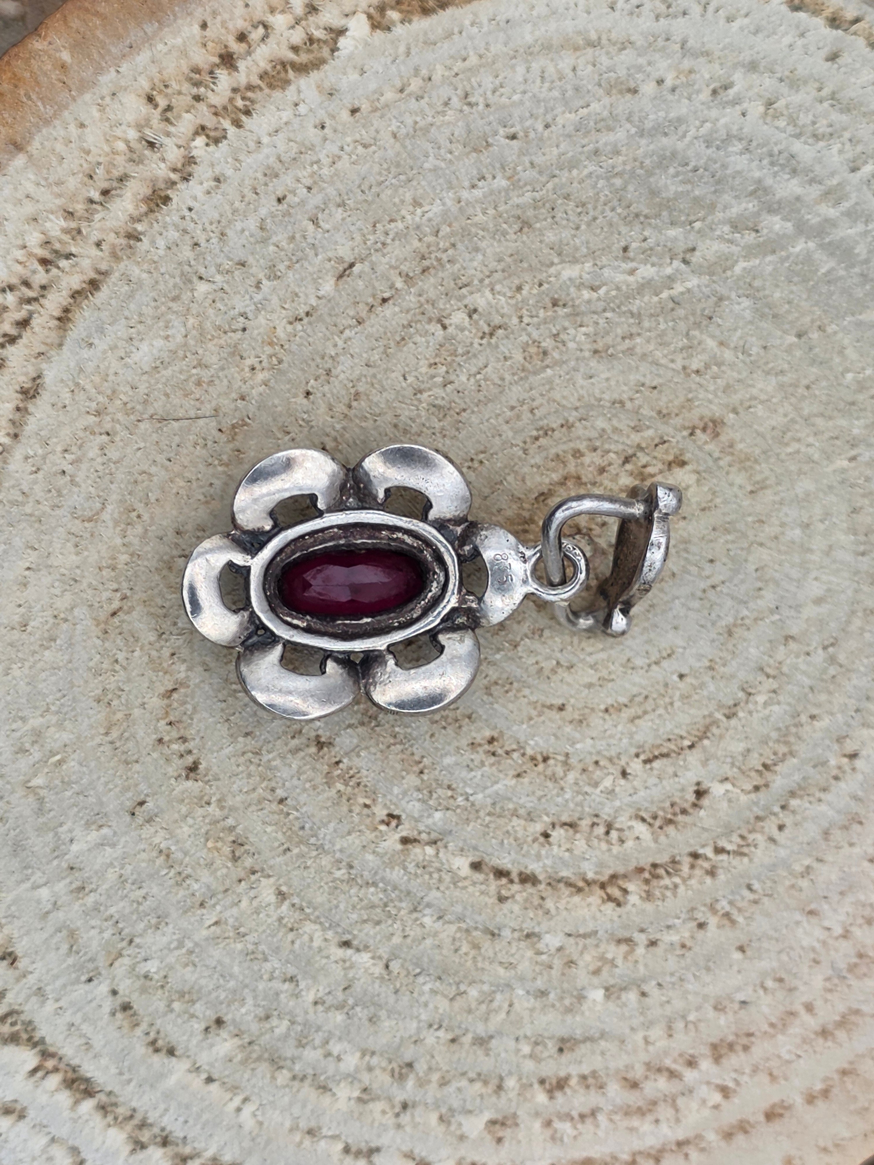 Edwardiaanse hanger met Amethyst uit  .835 Zilver
