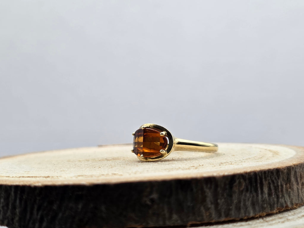 Ring 14 Karaat goud met citrien