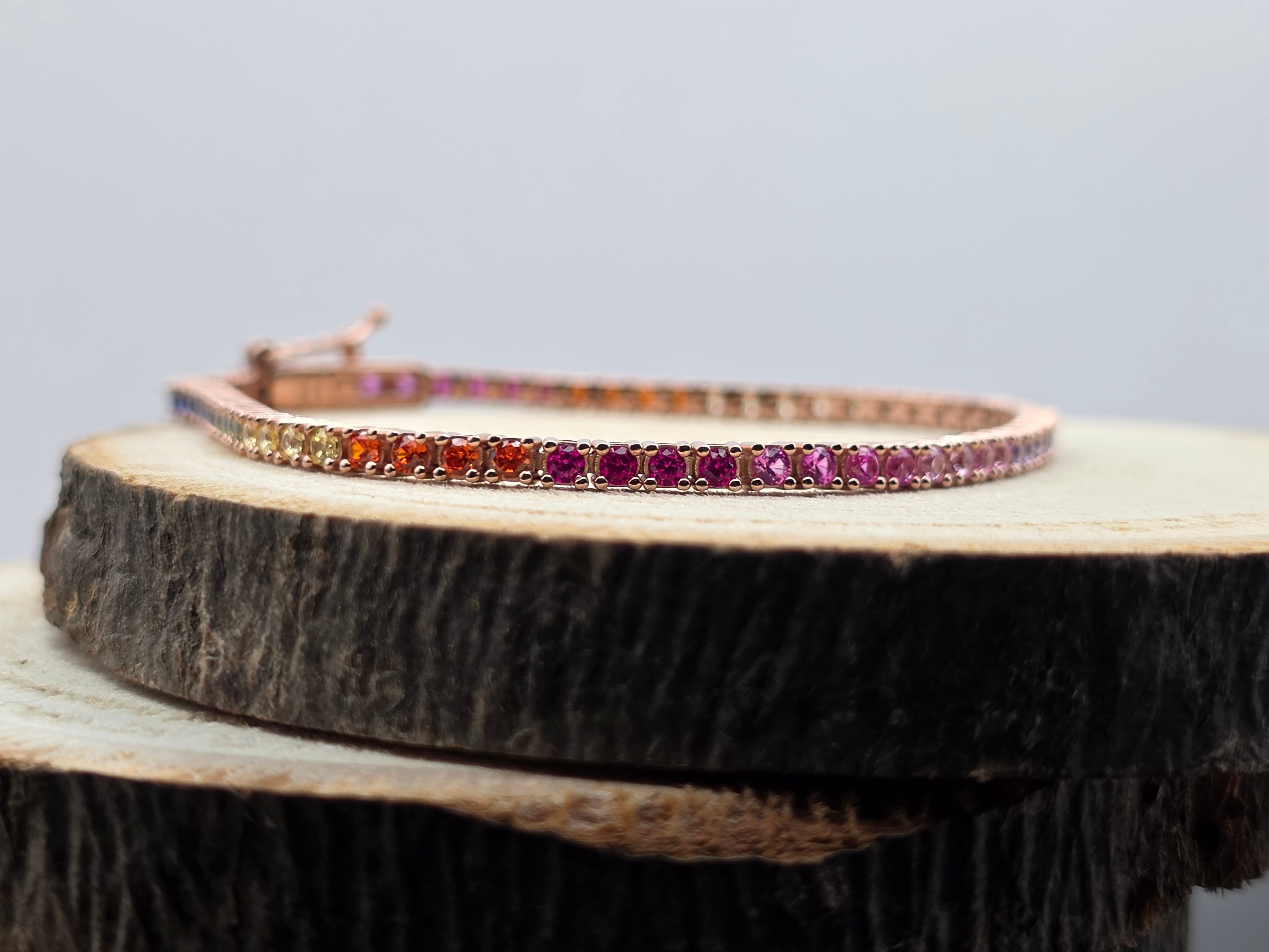 Zilver - verguld - Tennisarmband