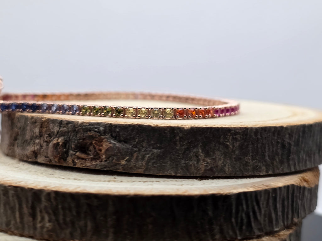 Zilver - verguld - Tennisarmband