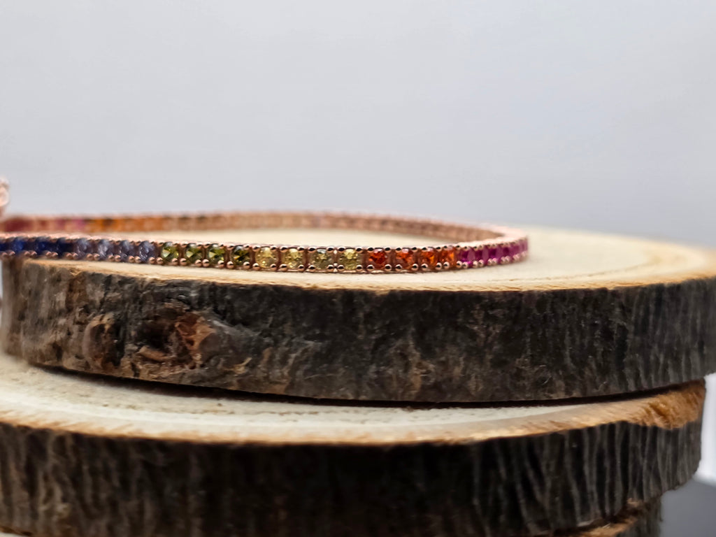 Zilver - verguld - Tennisarmband