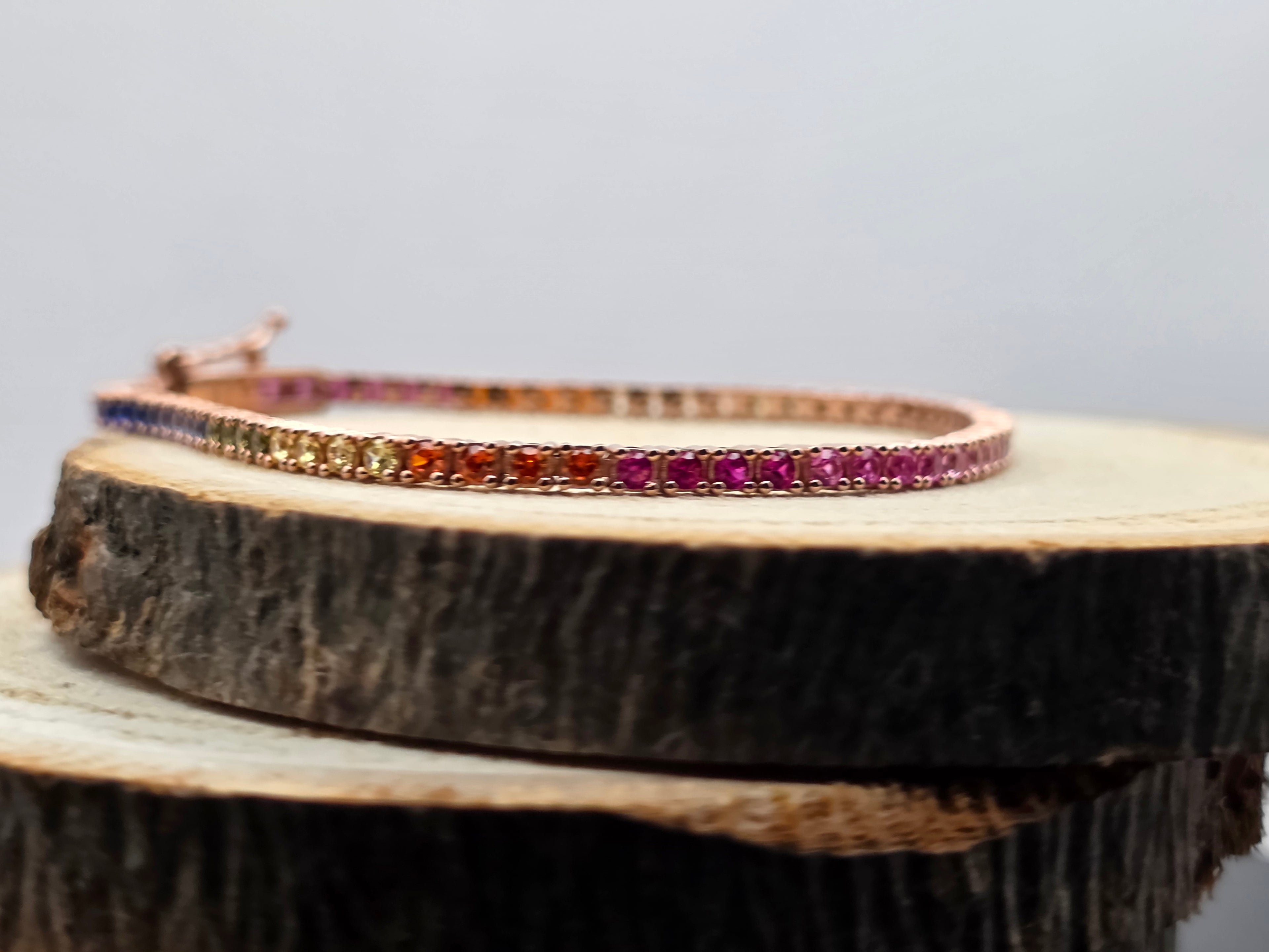 Zilver - verguld - Tennisarmband