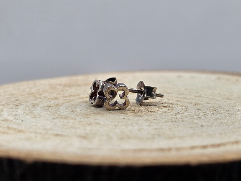.925 Zilver "Klaver" oorstekers