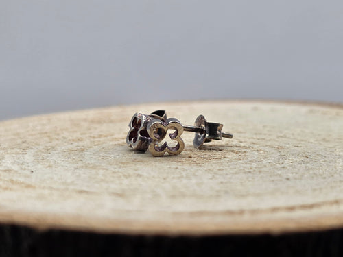 .925 Zilver "Klaver" oorstekers