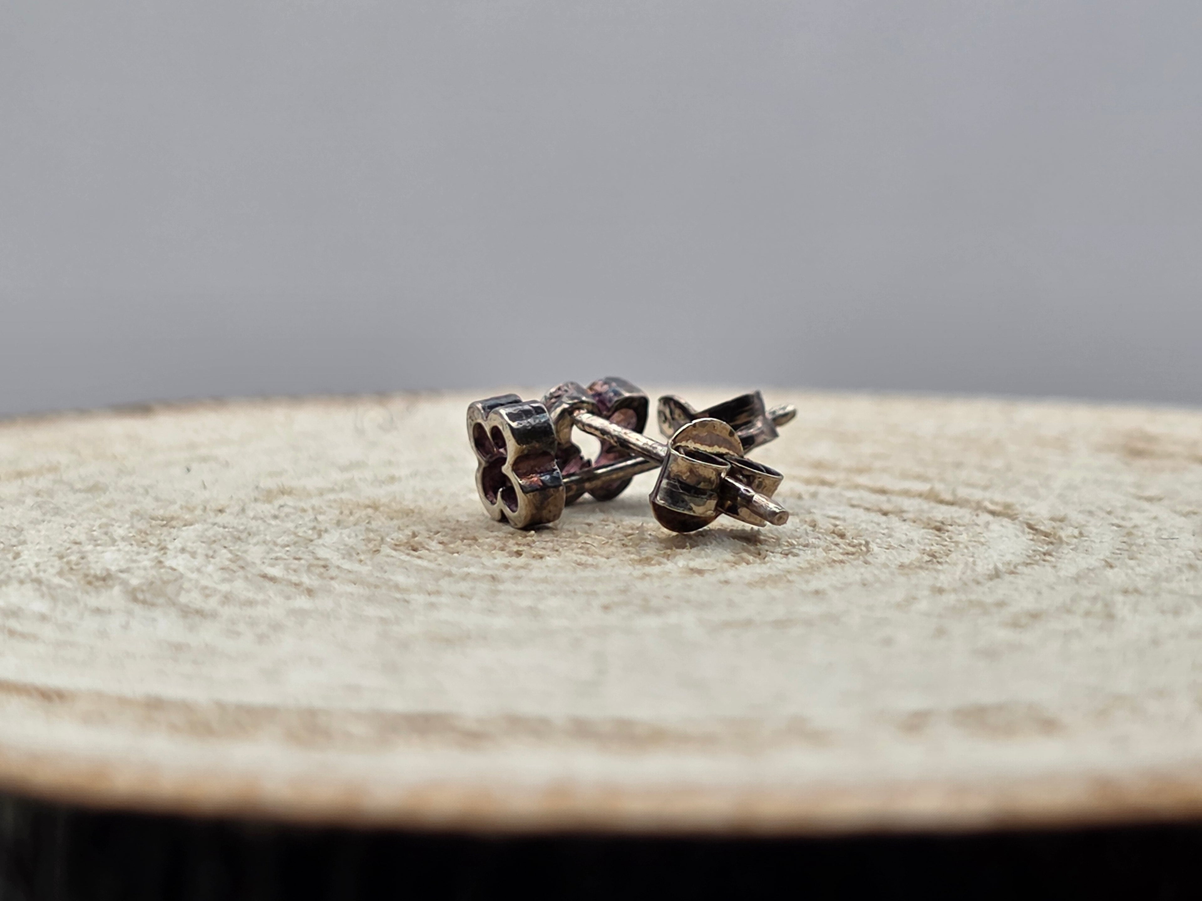 .925 Zilver "Klaver" oorstekers