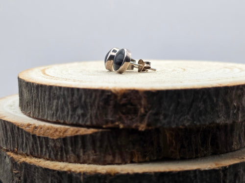 Stud Earrings .925 sterling silver - Onyx