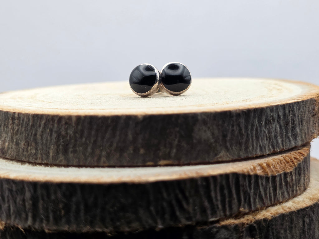 Oorstekers .925 zilver - Onyx